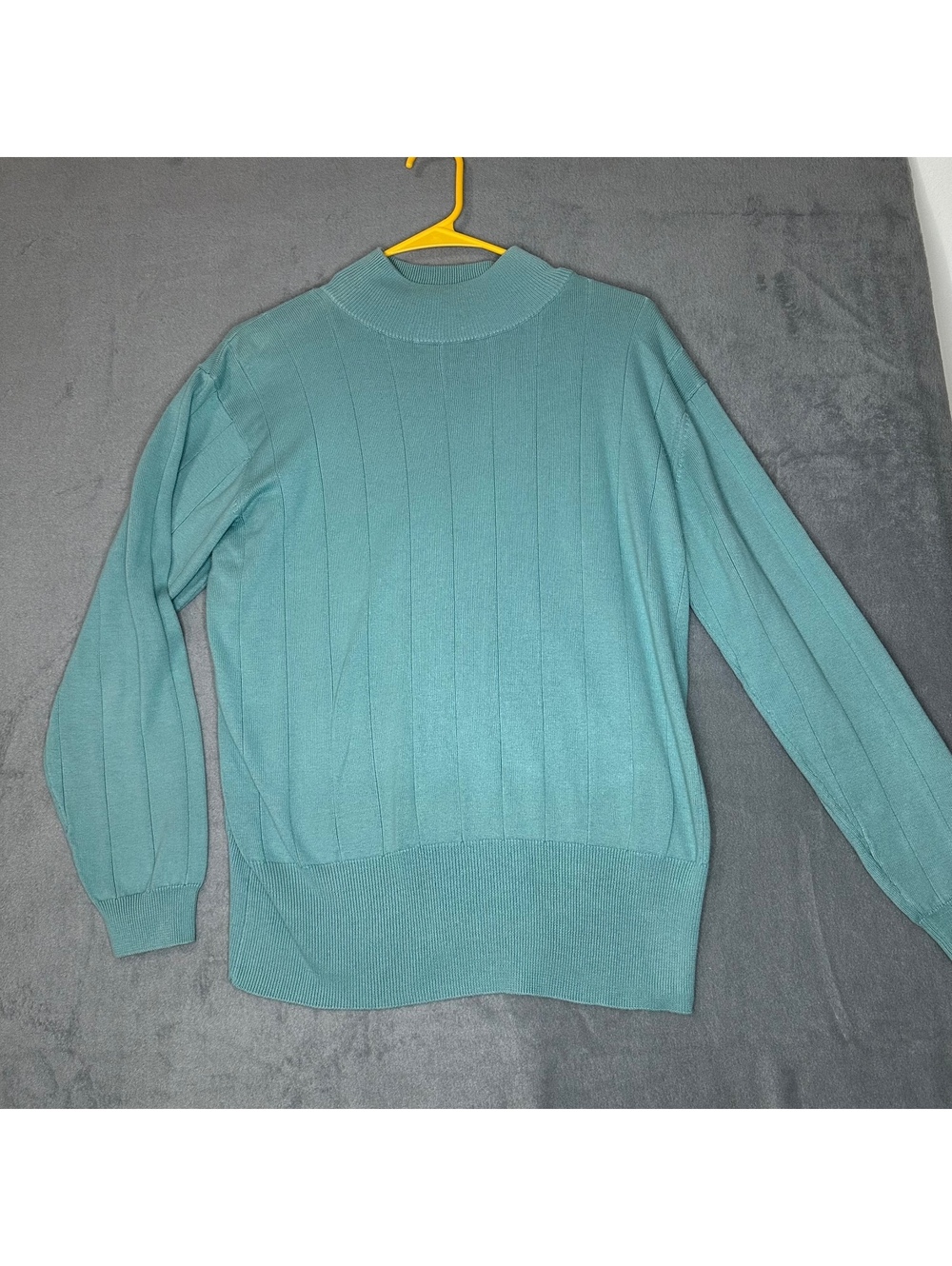 Dressbarn Teal Mock Neck Pullover Teal